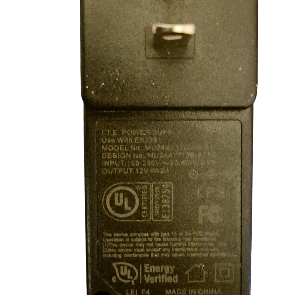 (2) ITE POWER SUPPLY For Modem ES2251  Model MUMAY 120205 DESIGN  MU24AY120-A...